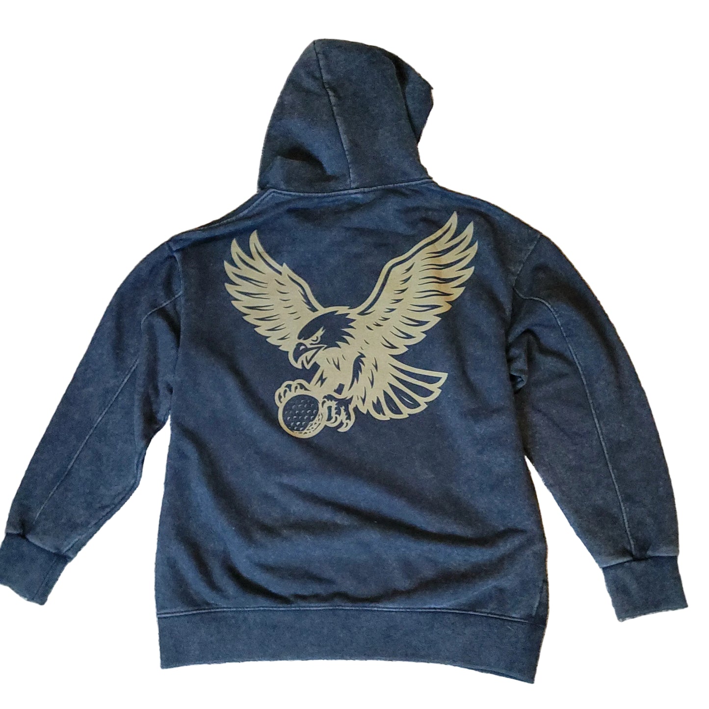 Acid wash hoodie. Black