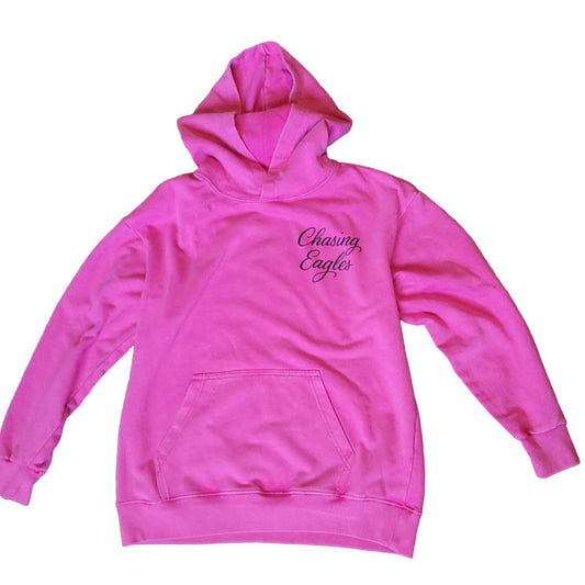 Acid wash hoodie. Pink