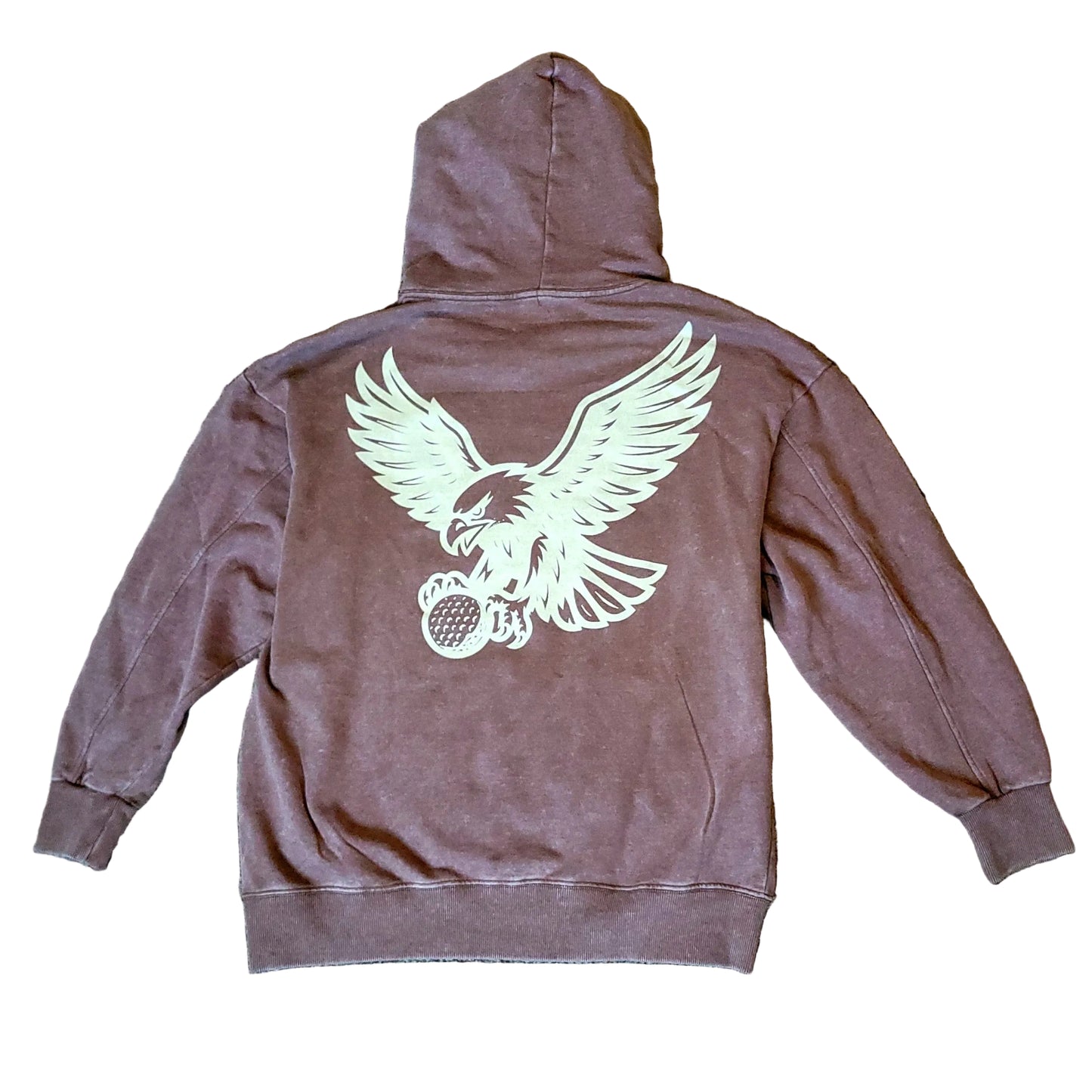 Acid wash hoodie. Brown